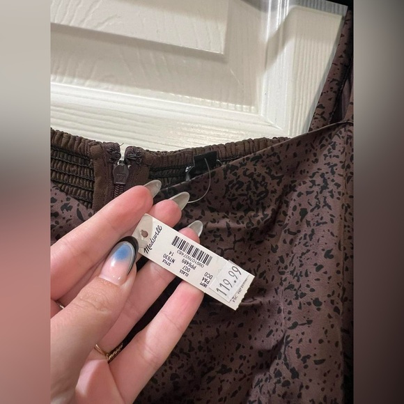 Madewell Brown Maxi Dress with Puff Sleeves - Picture 3 of 7